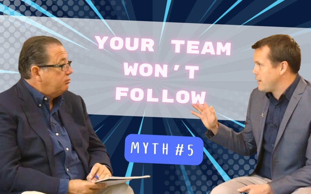 David Jenyns and guest discussing Myth #5: Your Team Won't Follow business systems in a studio interview