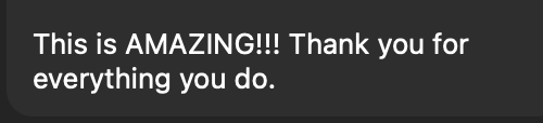 Attendee feedback