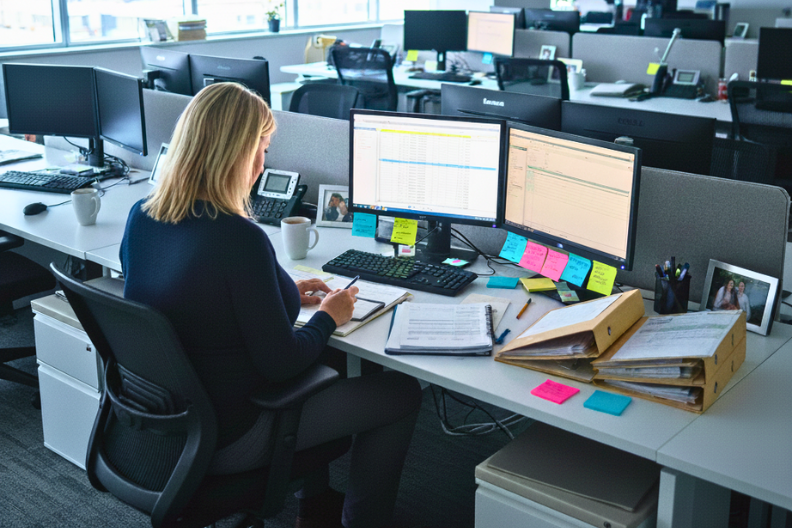 woman accountant at work