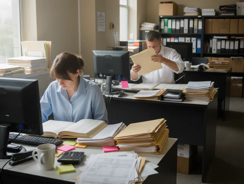 messy accounting office